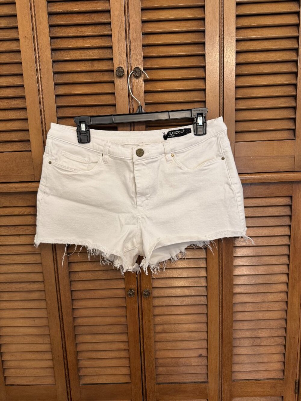 Blank NYC White Denim Raw Frayed Hem Size 30